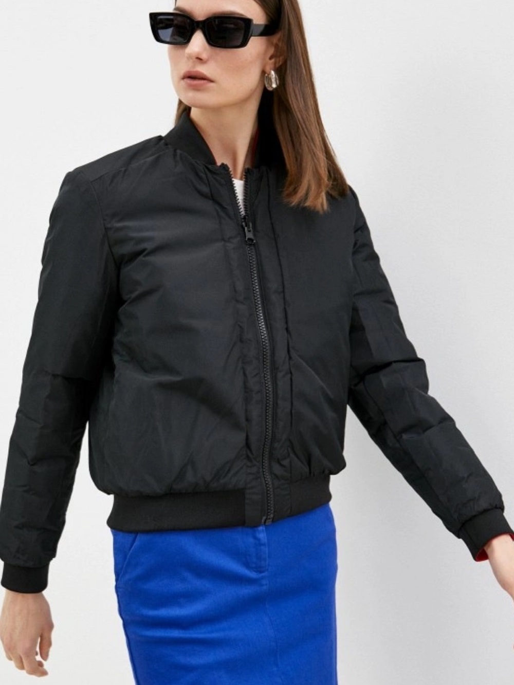 Moschino Black Bomber (black&red2 in1) Jacket with Red and White Script - Picture 10 of 11